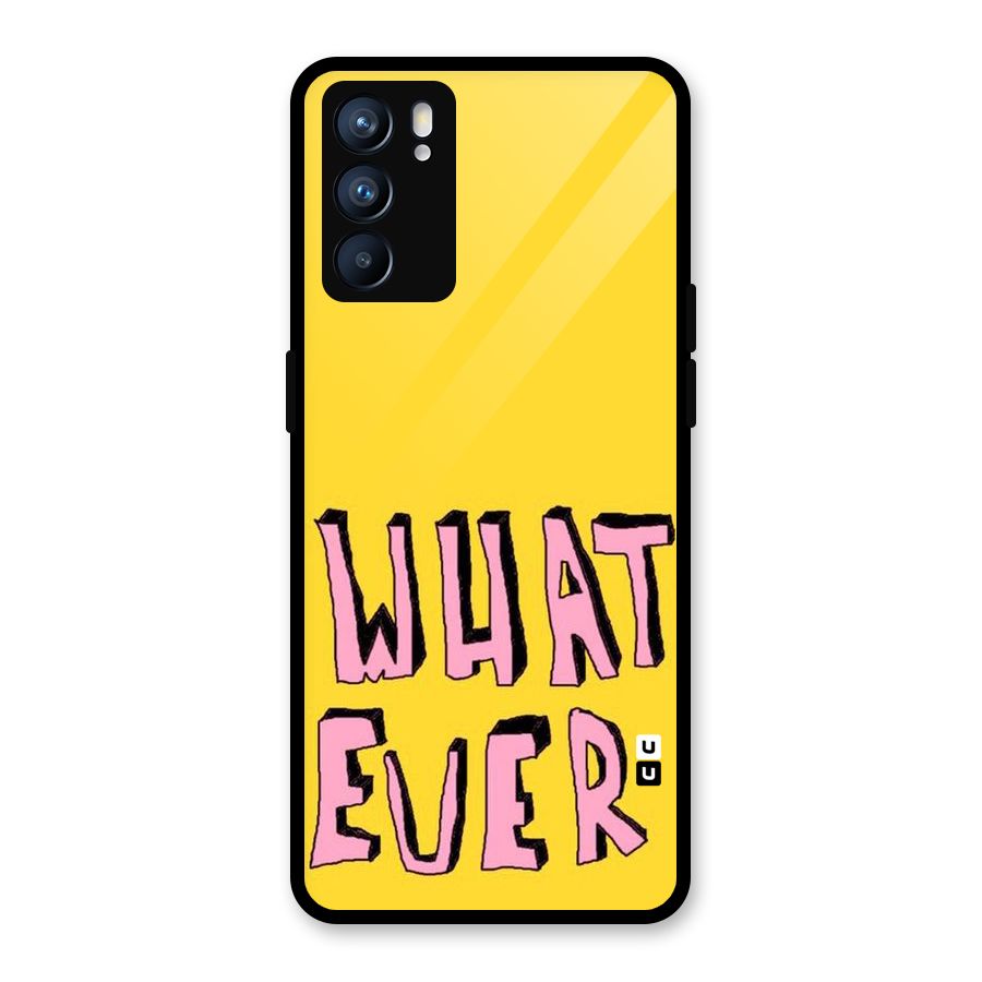 Whatever Yellow Glass Back Case for Oppo Reno6 5G