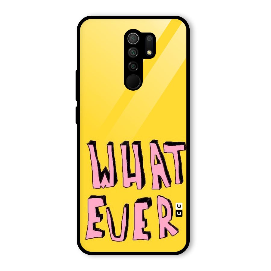Whatever Yellow Glass Back Case for Poco M2