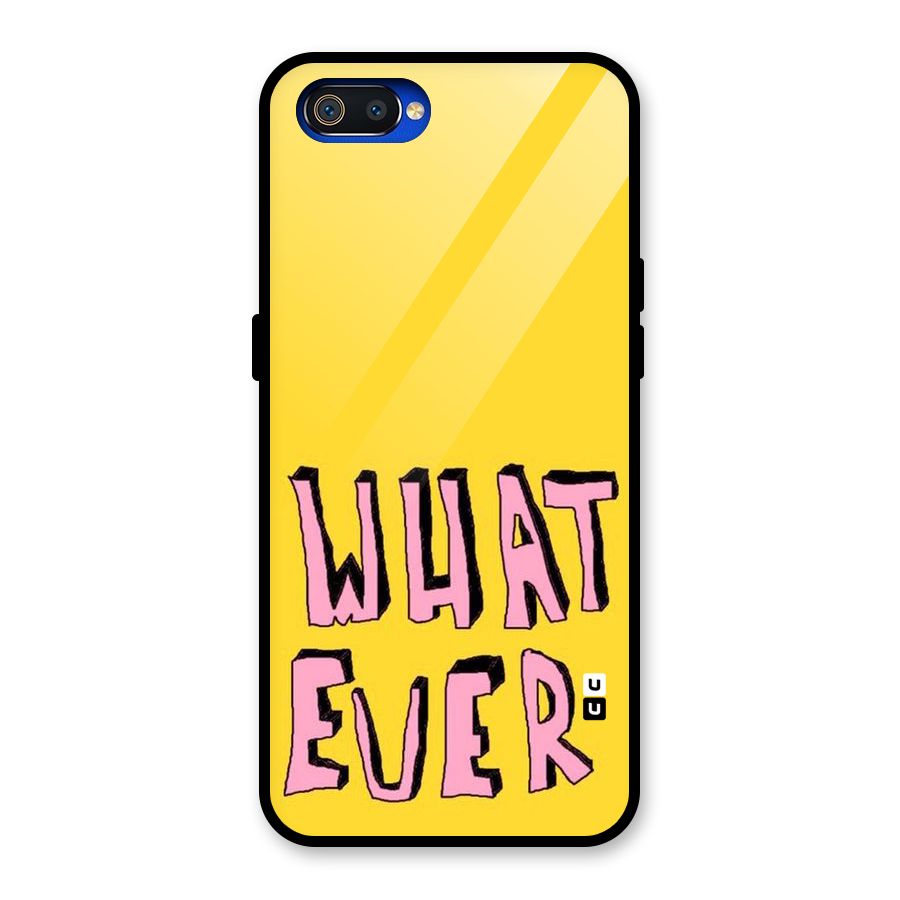 Whatever Yellow Glass Back Case for Realme C2