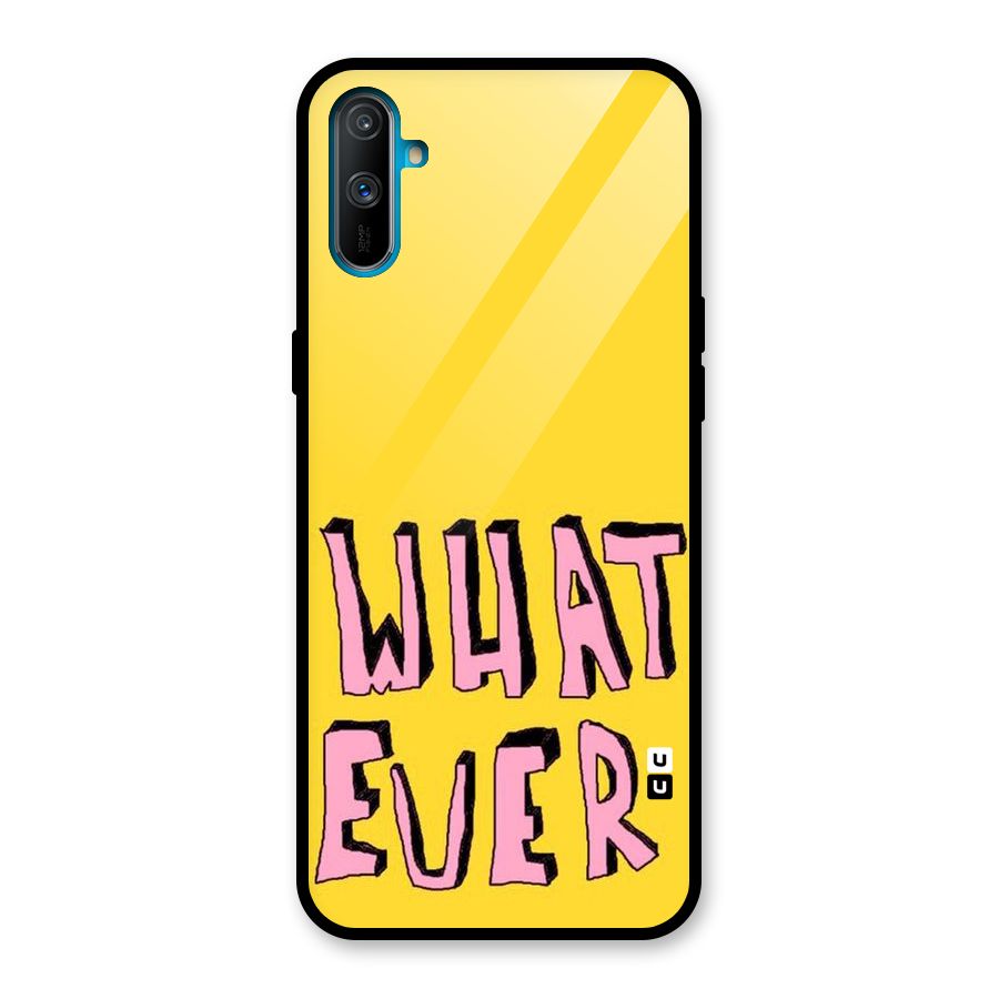 Whatever Yellow Glass Back Case for Realme C3