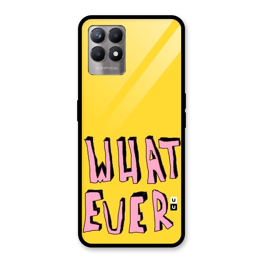 Whatever Yellow Glass Back Case for Realme Narzo 50