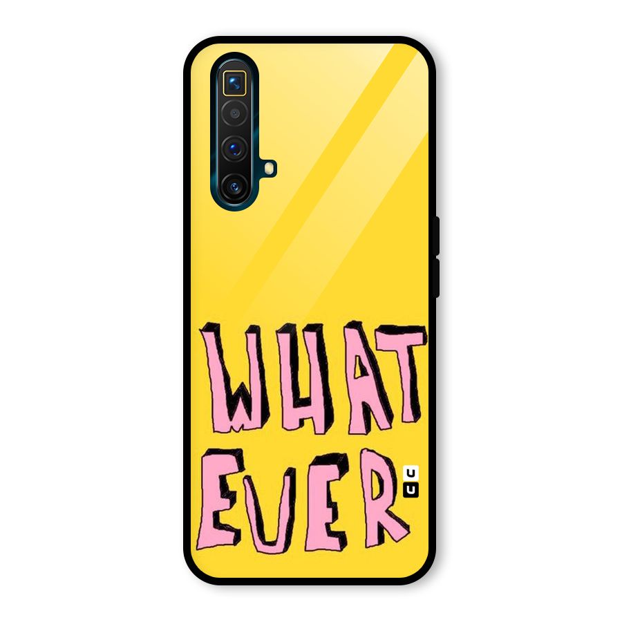 Whatever Yellow Glass Back Case for Realme X3 SuperZoom