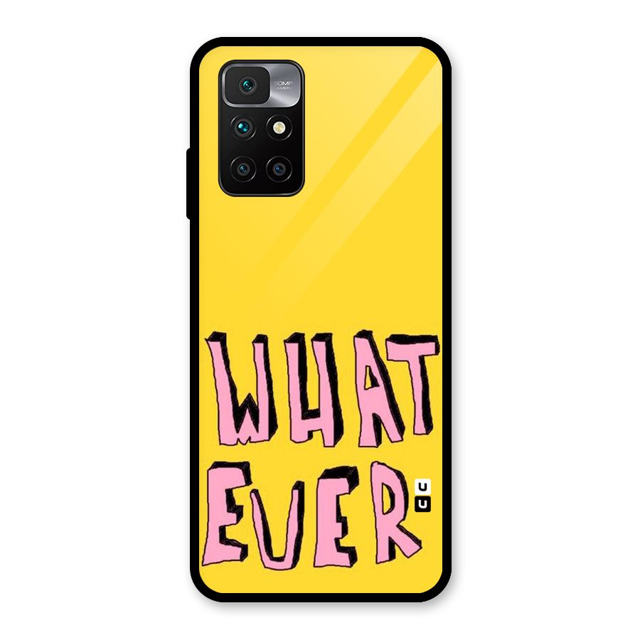 Whatever Yellow Glass Back Case for Redmi 10 Prime