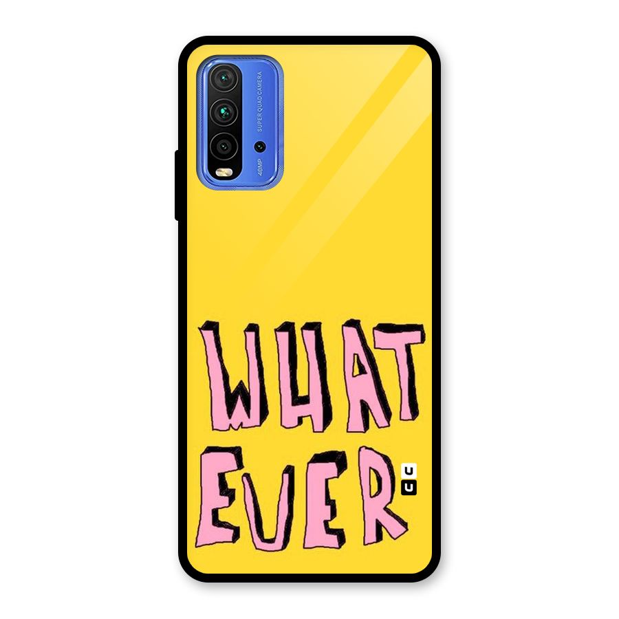 Whatever Yellow Glass Back Case for Redmi 9 Power