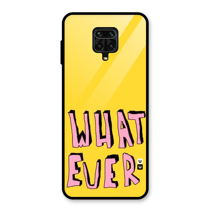 Whatever Yellow Glass Back Case for Redmi Note 10 Lite