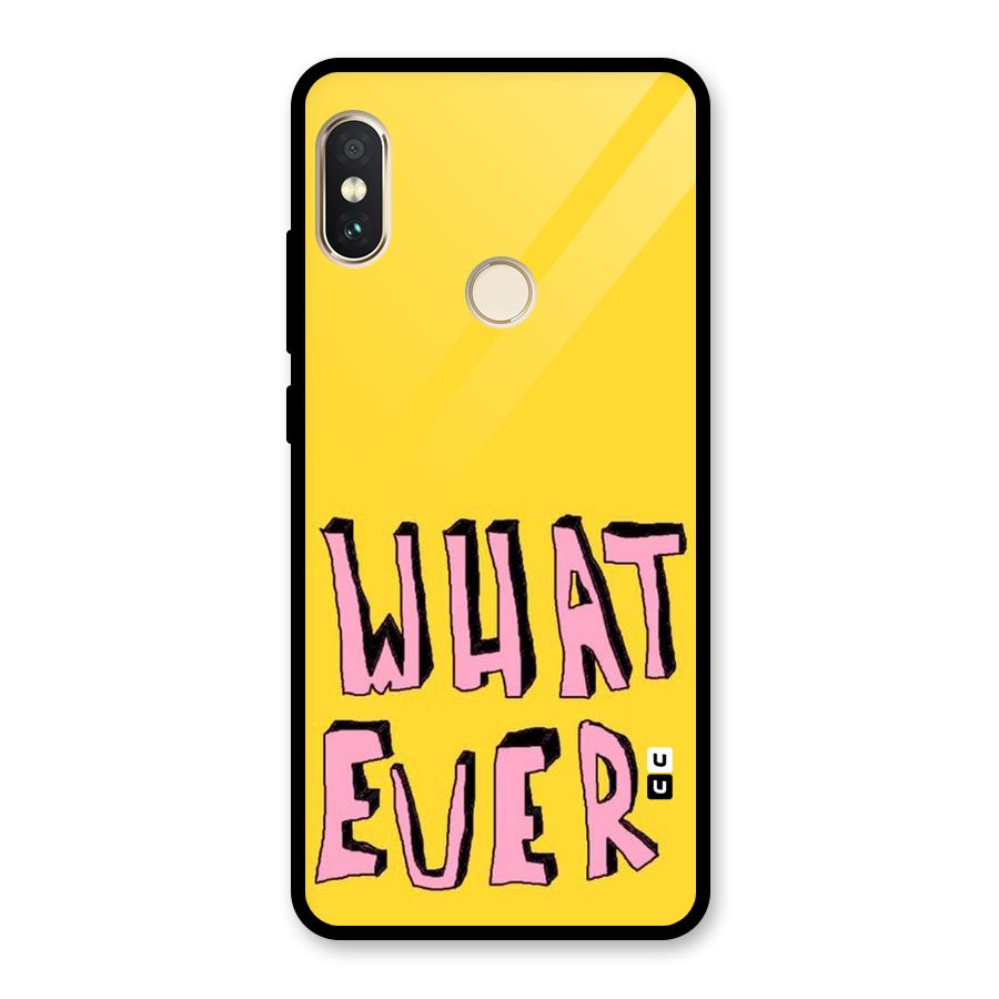Whatever Yellow Glass Back Case for Redmi Note 5 Pro