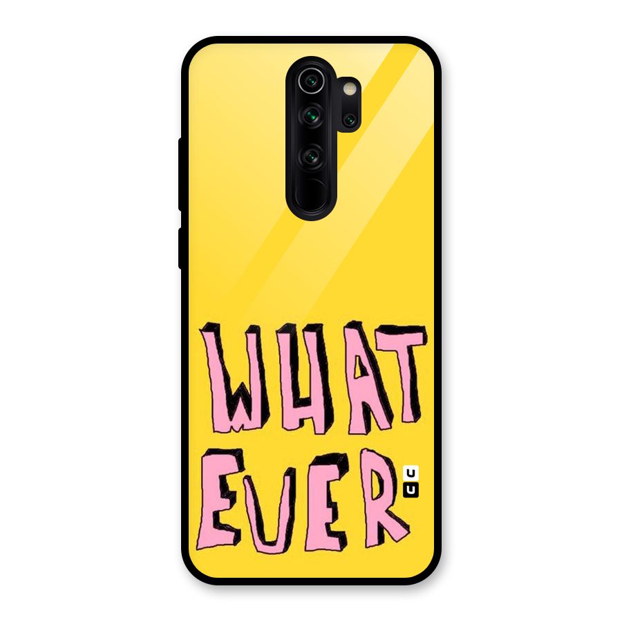 Whatever Yellow Glass Back Case for Redmi Note 8 Pro