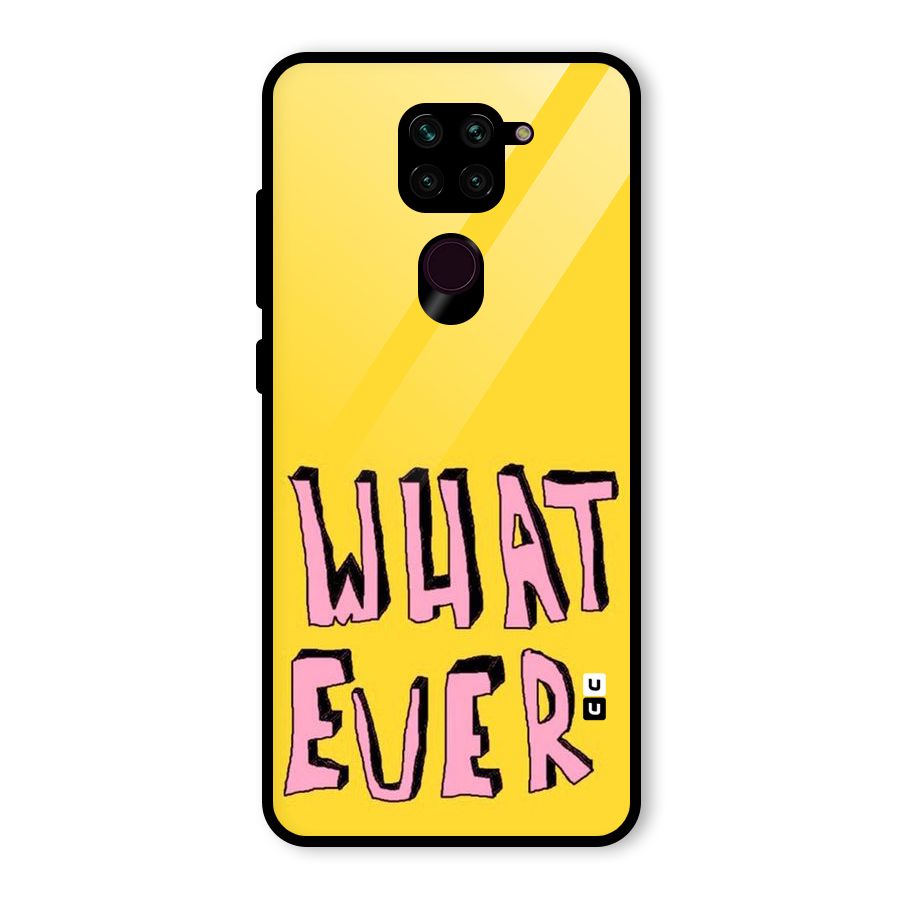 Whatever Yellow Glass Back Case for Redmi Note 9