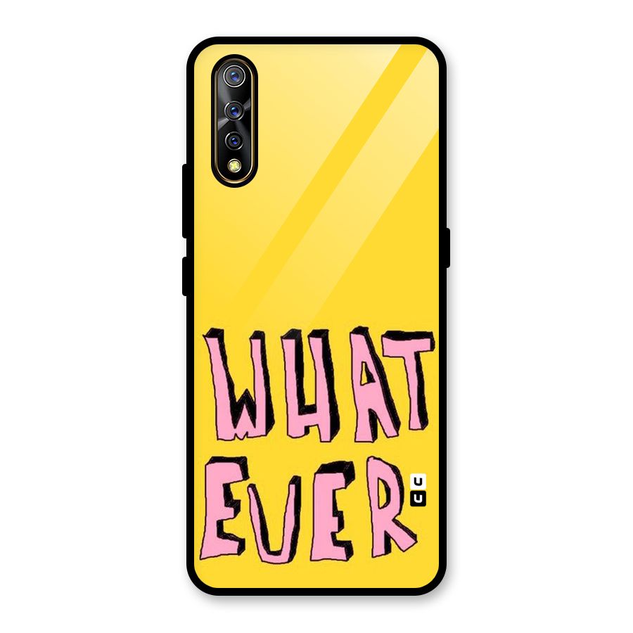 Whatever Yellow Glass Back Case for Vivo S1