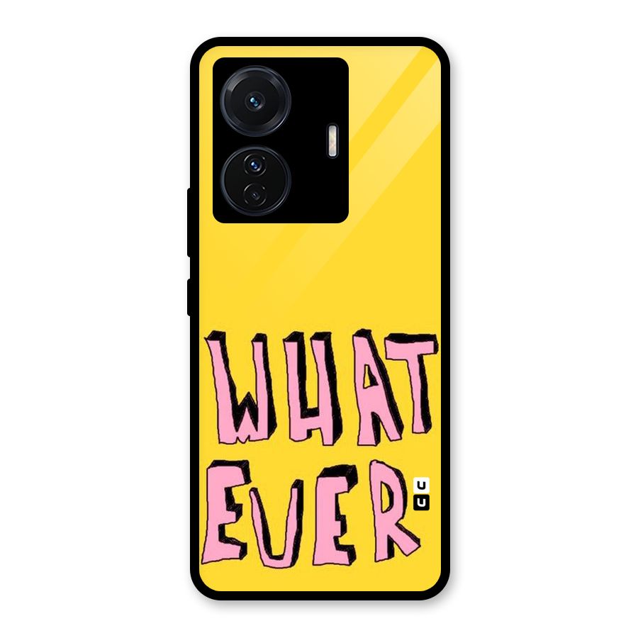 Whatever Yellow Glass Back Case for Vivo T1 Pro