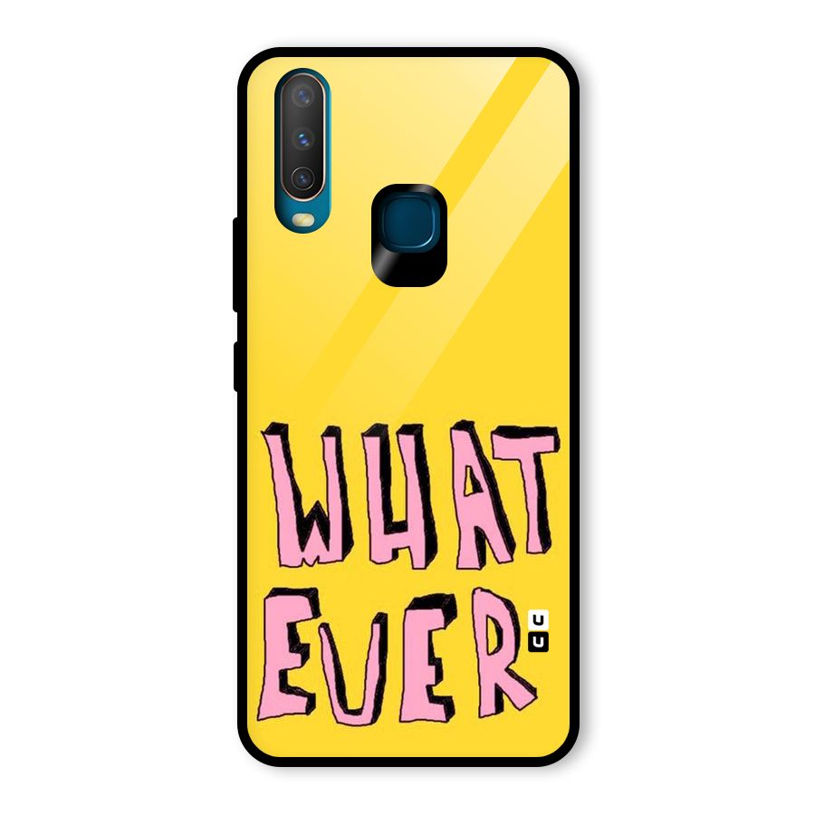 Whatever Yellow Glass Back Case for Vivo U10