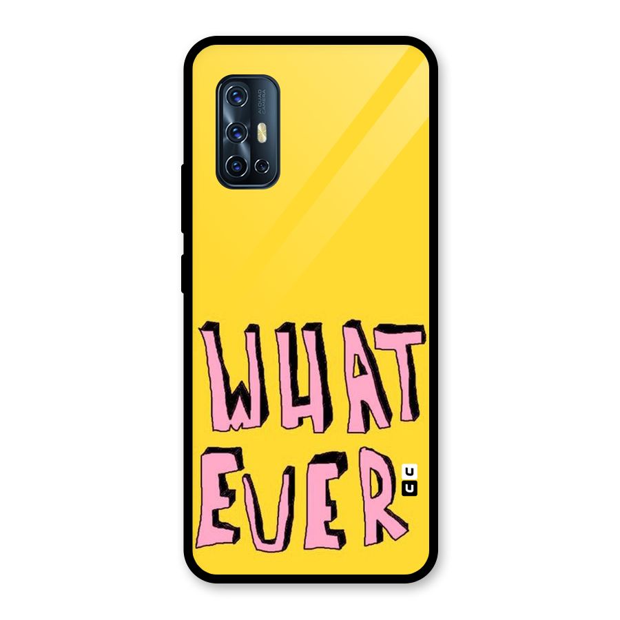 Whatever Yellow Glass Back Case for Vivo V17