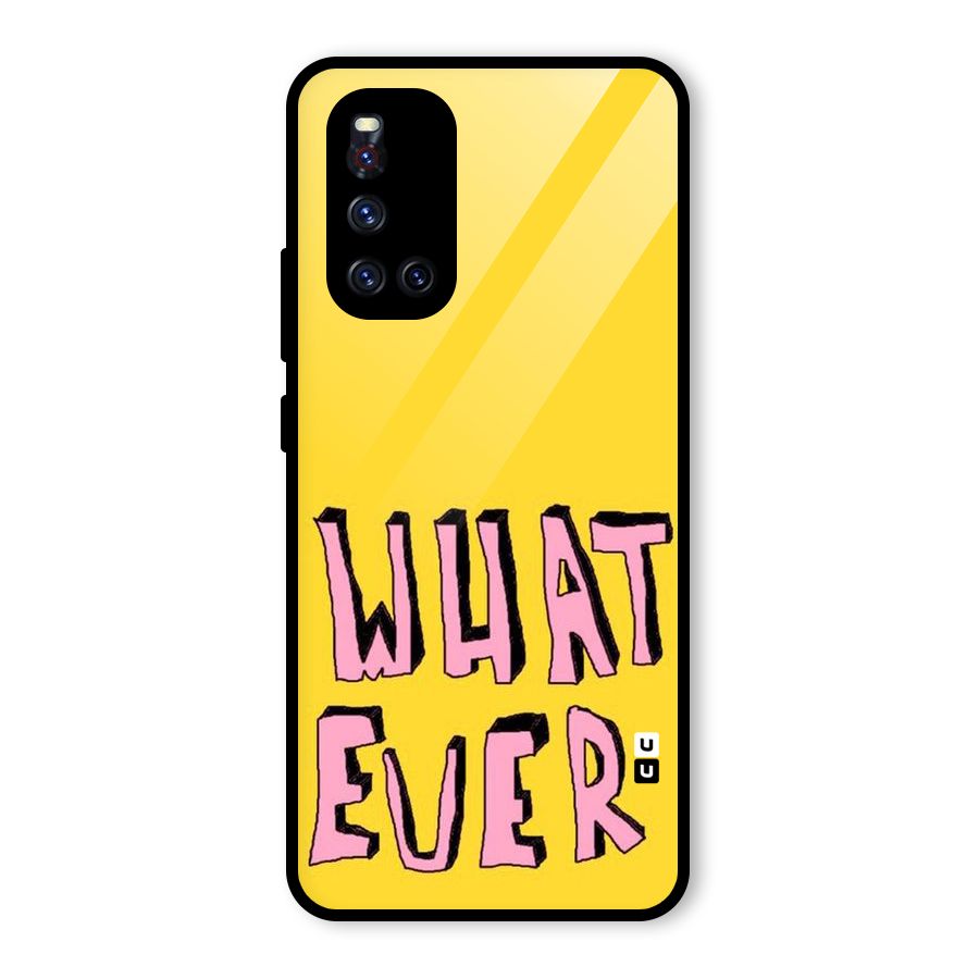 Whatever Yellow Glass Back Case for Vivo V19