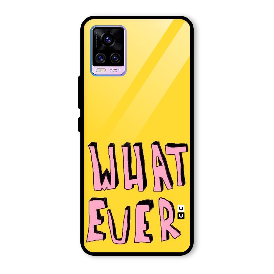 Whatever Yellow Glass Back Case for Vivo V20 Pro
