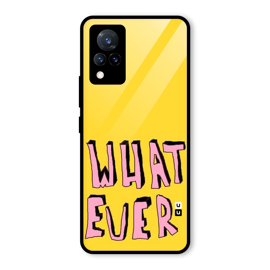 Whatever Yellow Glass Back Case for Vivo V21 5G