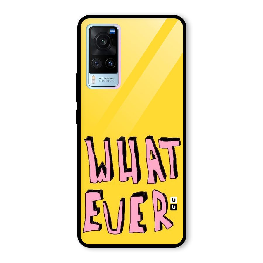 Whatever Yellow Glass Back Case for Vivo X60