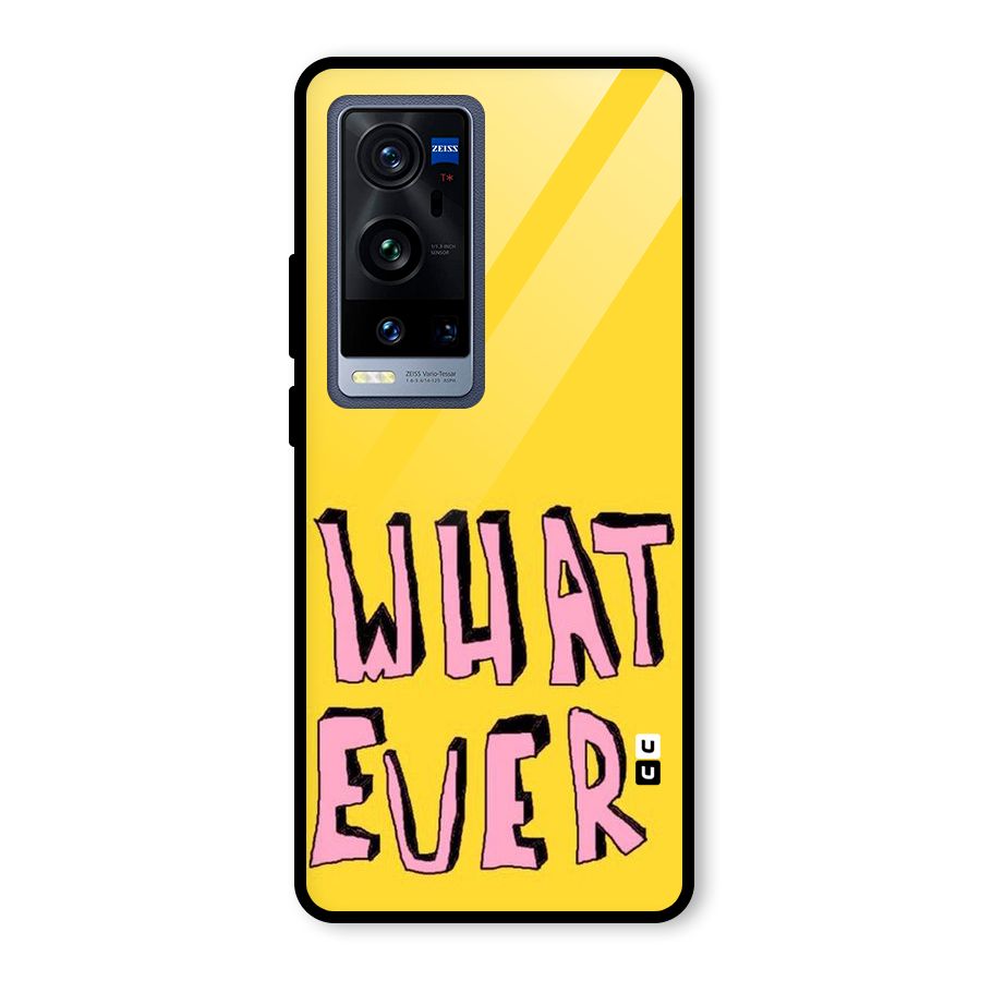 Whatever Yellow Glass Back Case for Vivo X60 Pro Plus