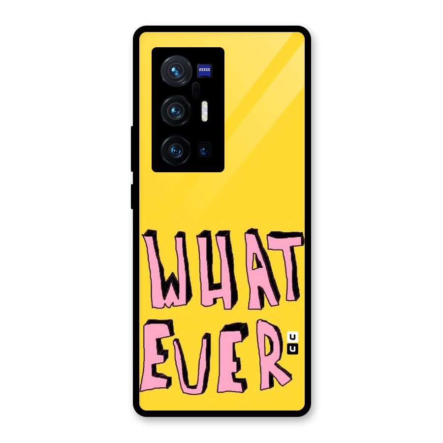 Whatever Yellow Glass Back Case for Vivo X70 Pro Plus