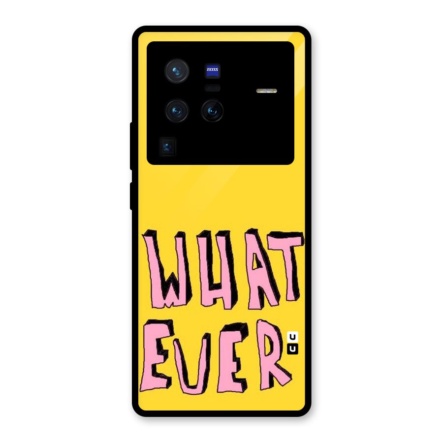 Whatever Yellow Glass Back Case for Vivo X80 Pro