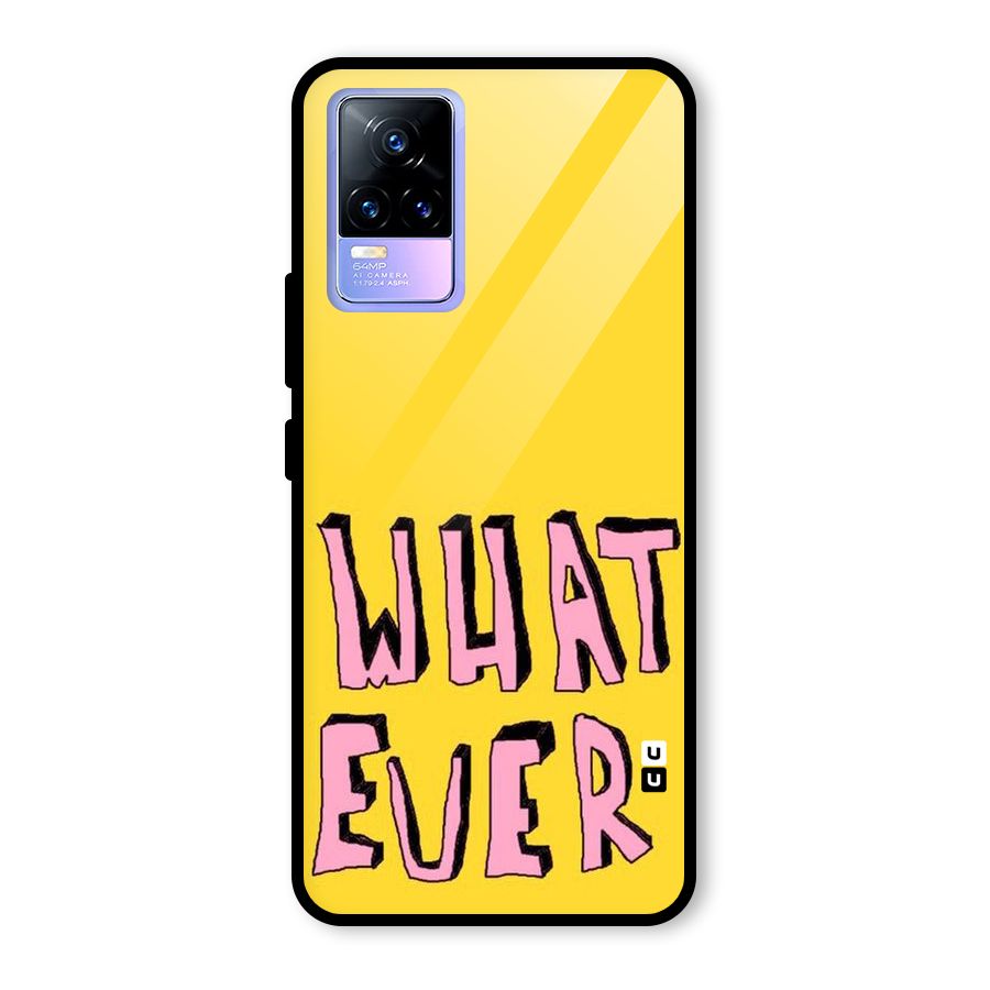 Whatever Yellow Glass Back Case for Vivo Y73