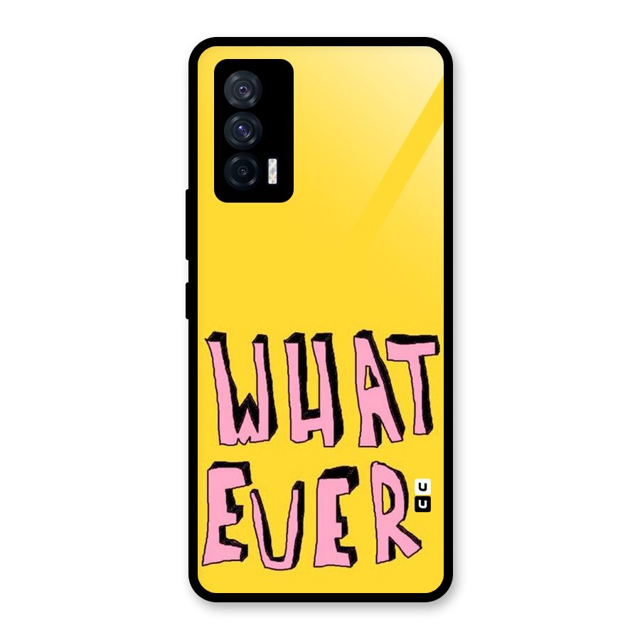 Whatever Yellow Glass Back Case for Vivo iQOO 7 5G
