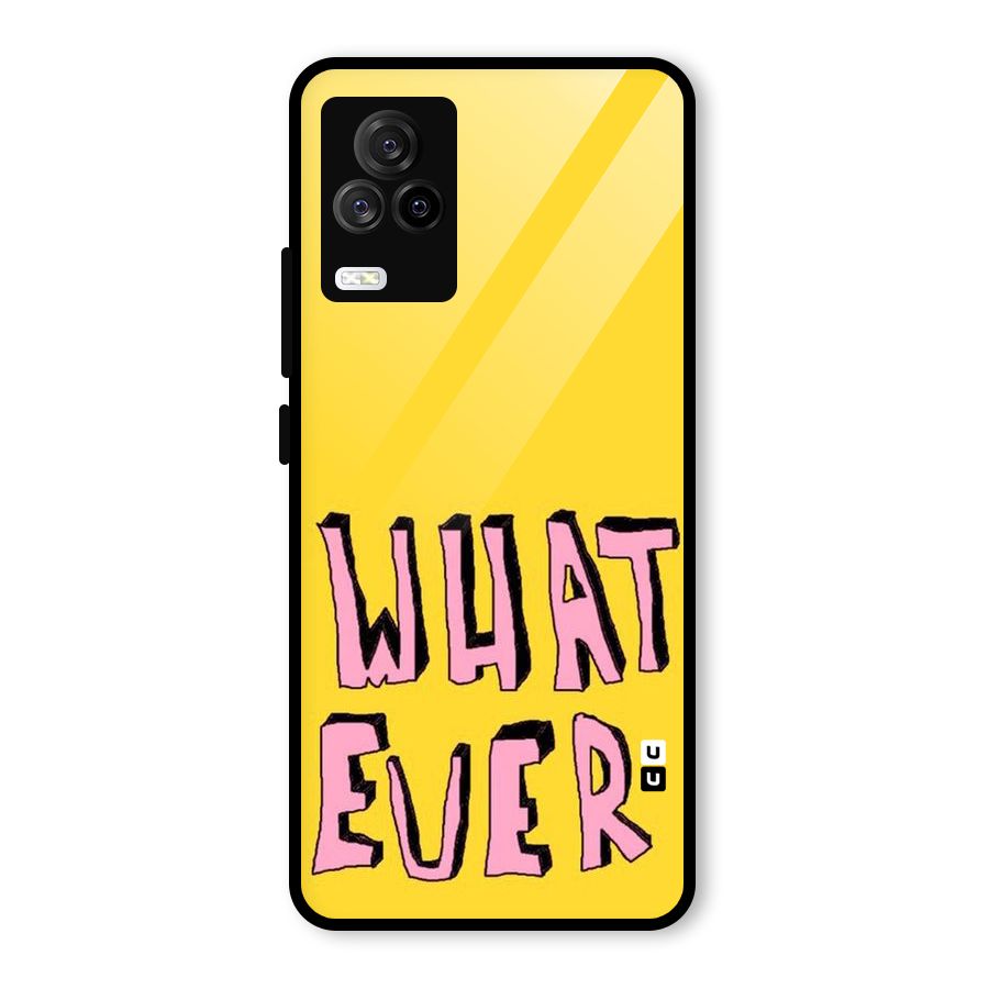 Whatever Yellow Glass Back Case for Vivo iQOO 7 Legend 5G