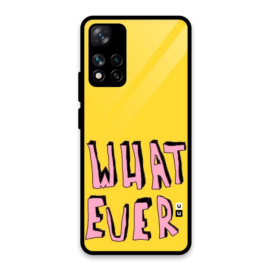 Whatever Yellow Glass Back Case for Xiaomi 11i HyperCharge 5G