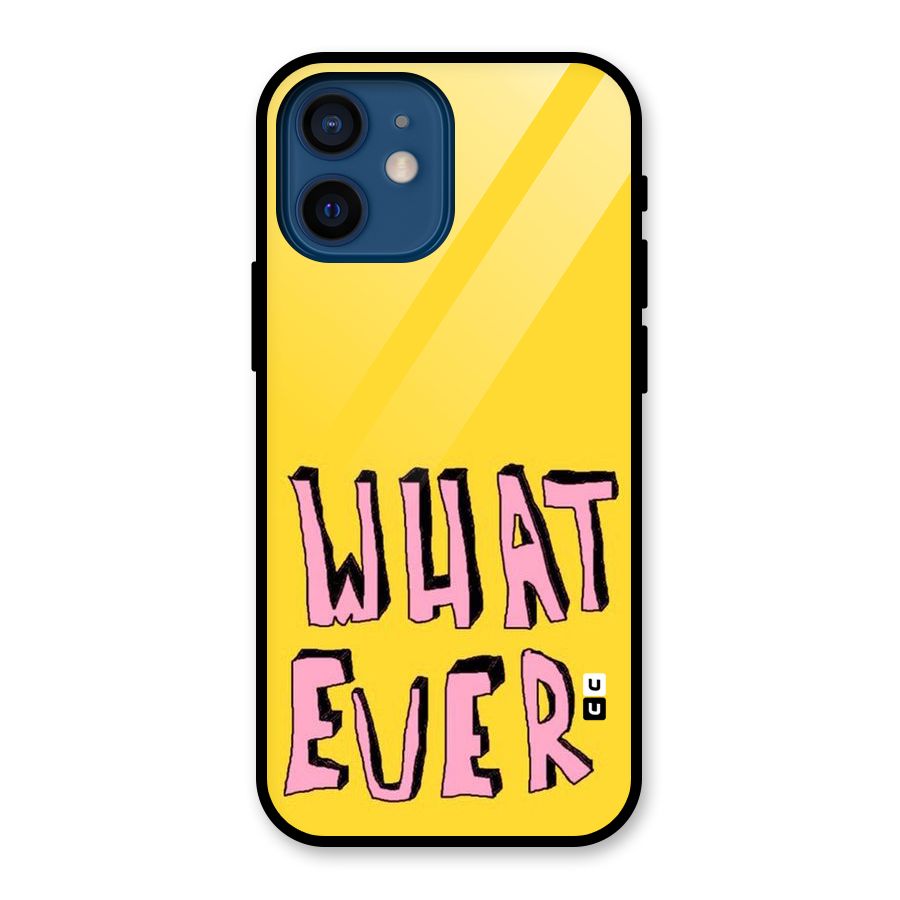 Whatever Yellow Glass Back Case for iPhone 12 Mini