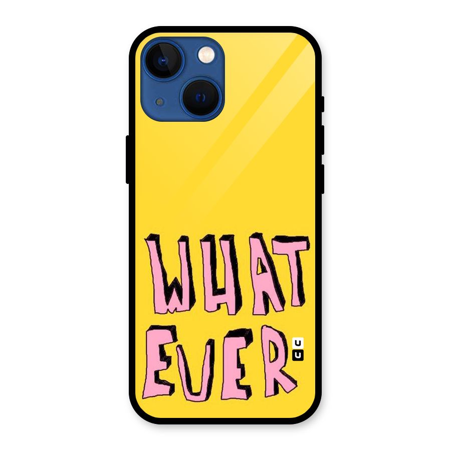 Whatever Yellow Glass Back Case for iPhone 13 Mini