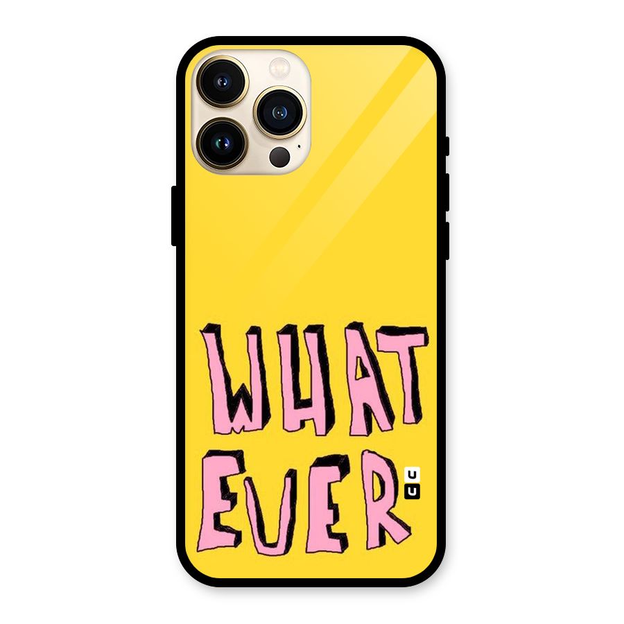 Whatever Yellow Glass Back Case for iPhone 13 Pro Max