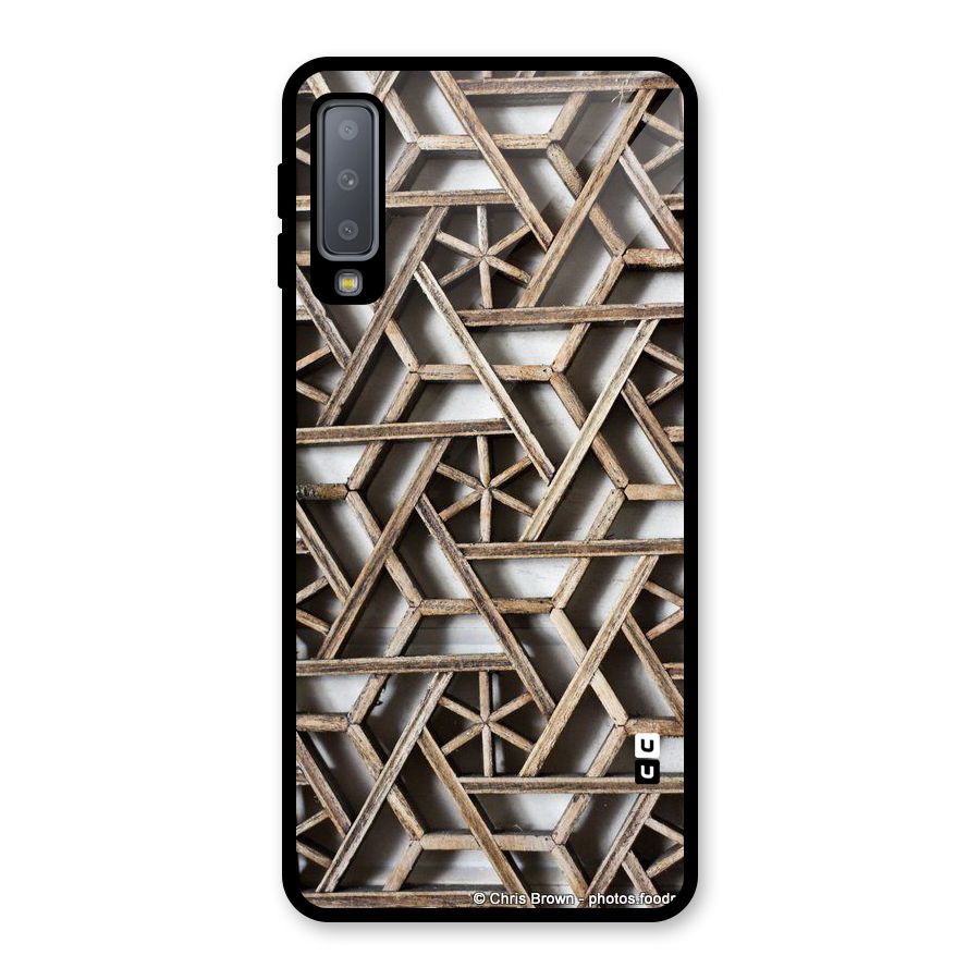 Wheel Design Glass Back Case for Galaxy A7 (2018)