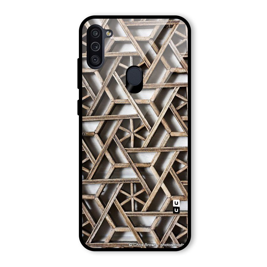 Wheel Design Glass Back Case for Galaxy M11