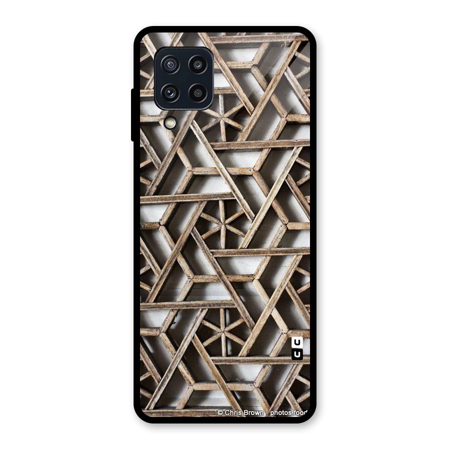 Wheel Design Glass Back Case for Galaxy M32