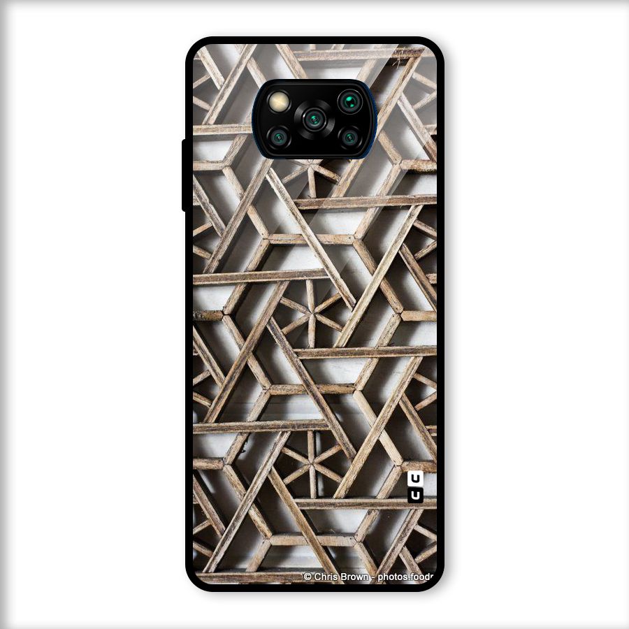 Wheel Design Glass Back Case for Poco X3