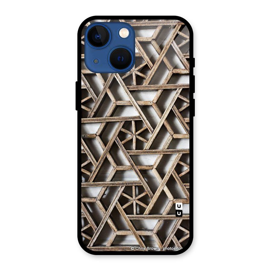 Wheel Design Glass Back Case for iPhone 13 Mini
