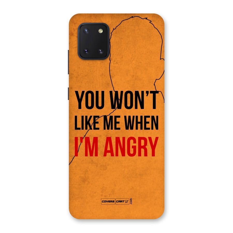 When I M Angry Back Case for Galaxy Note 10 Lite