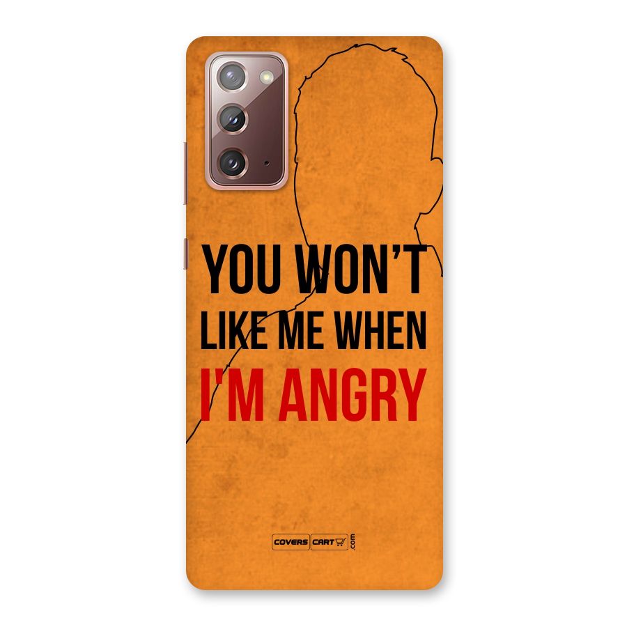 When I M Angry Back Case for Galaxy Note 20