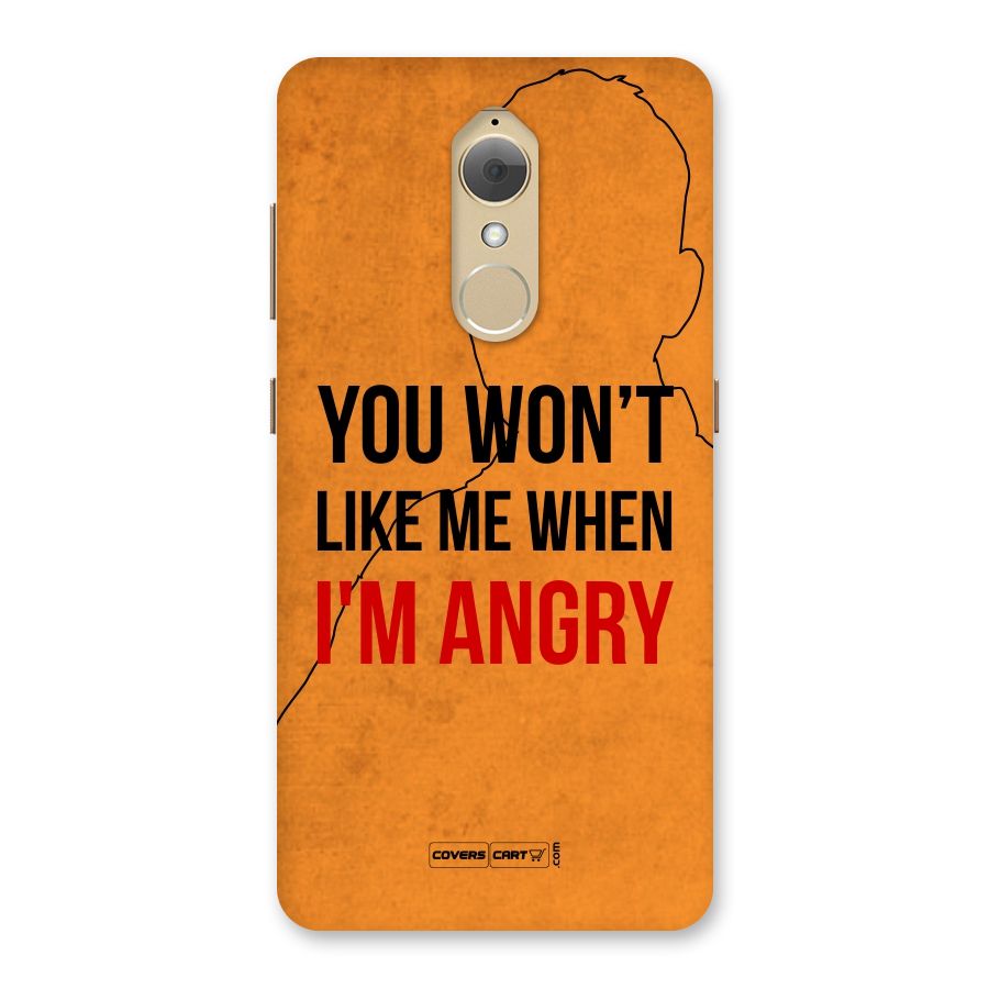When I M Angry Back Case for Lenovo K8