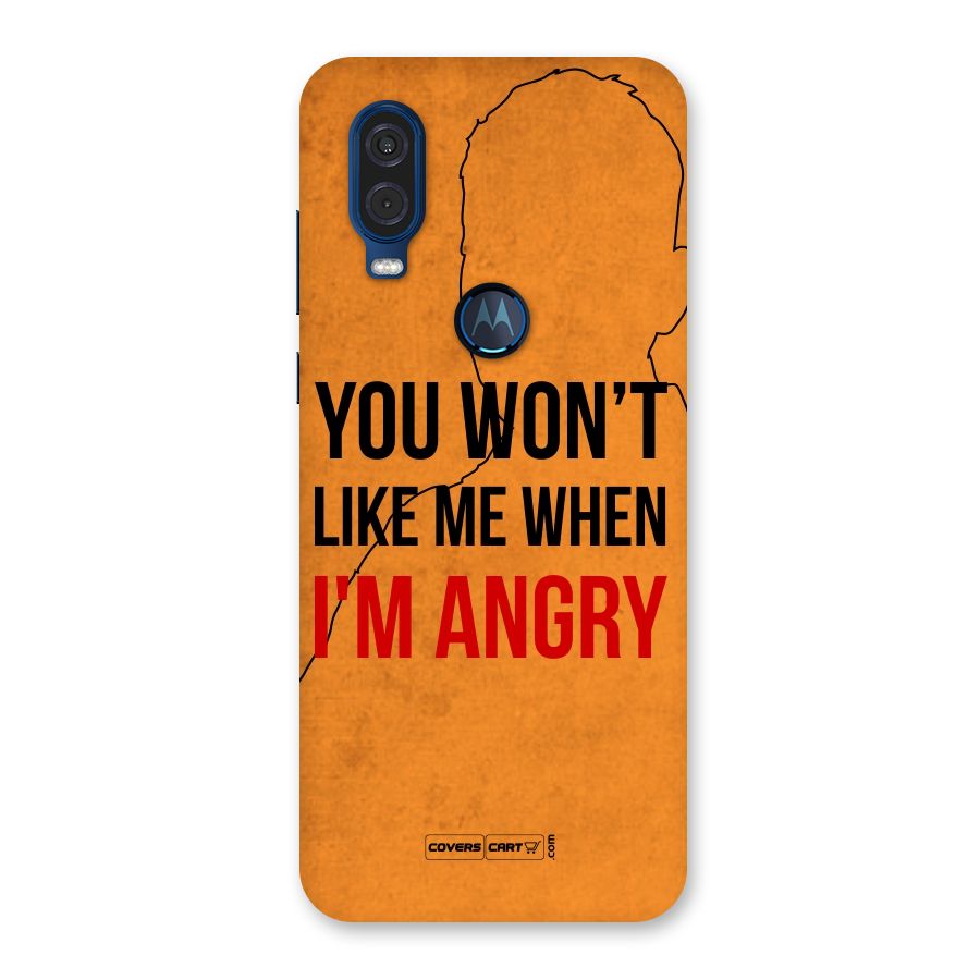When I M Angry Back Case for Motorola One Vision