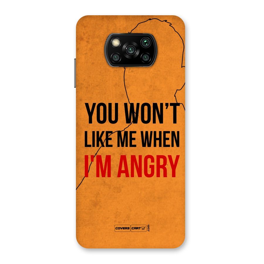 When I M Angry Back Case for Poco X3