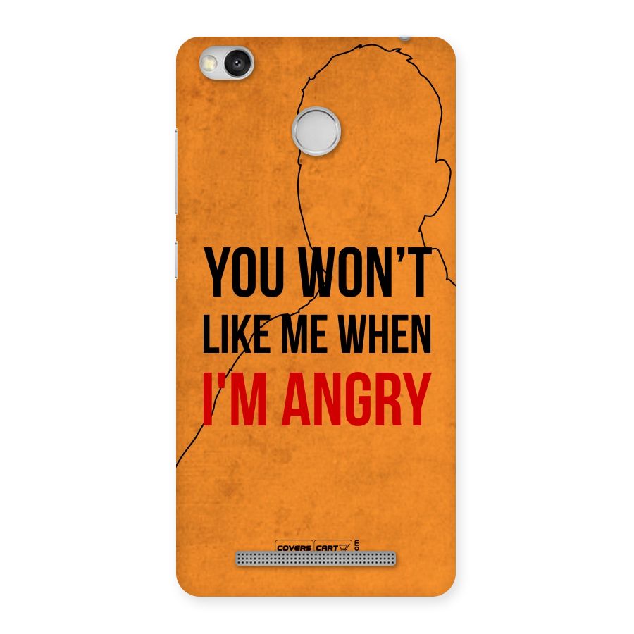 When I M Angry Back Case for Redmi 3S Prime