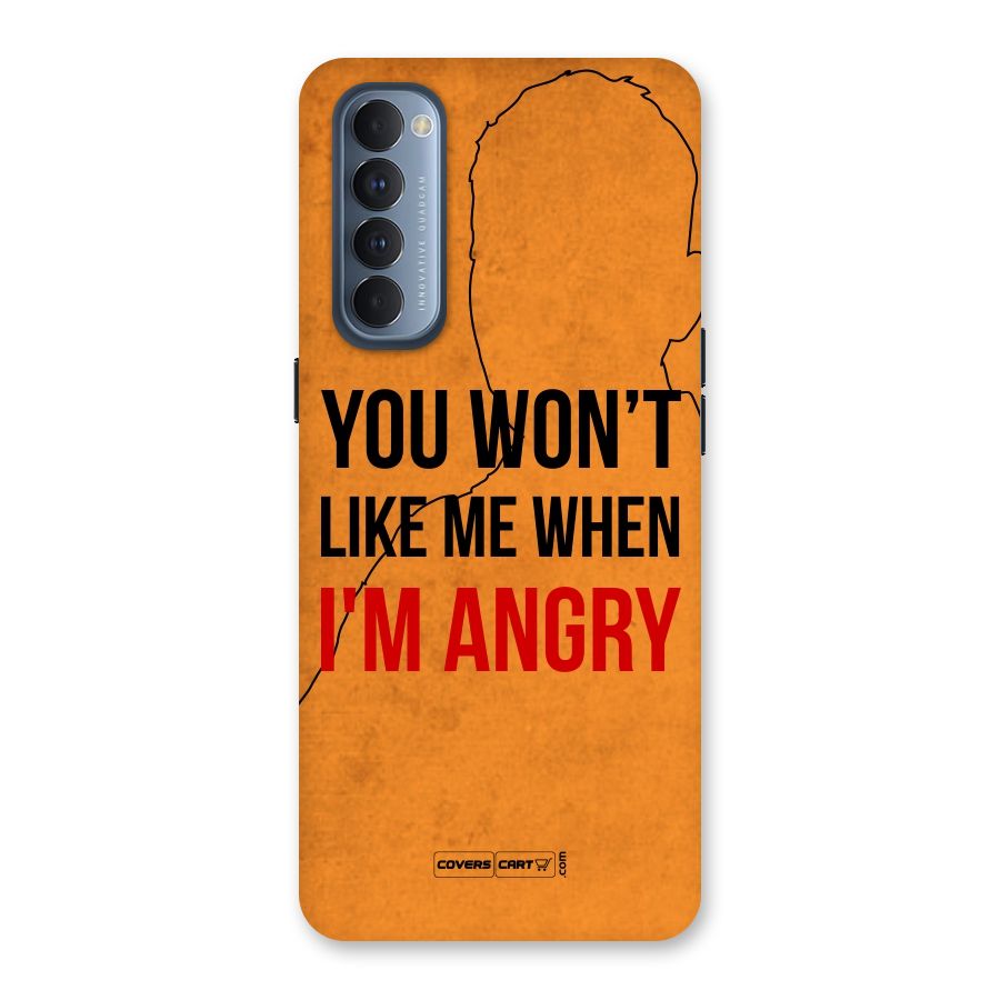 When I M Angry Back Case for Reno4 Pro
