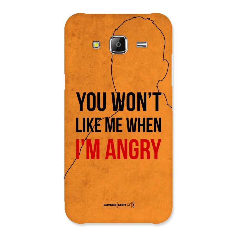 When I M Angry Back Case for Samsung Galaxy J2 Prime