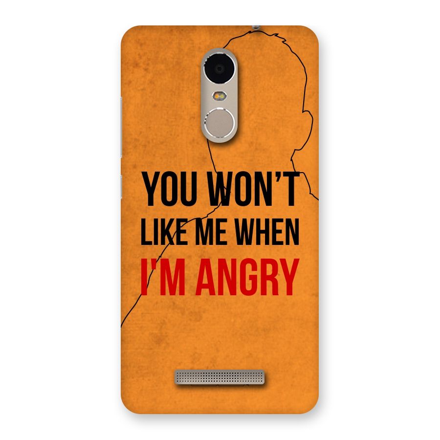 When I M Angry Back Case for Xiaomi Redmi Note 3