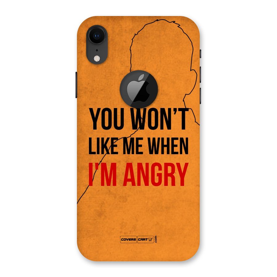 When I M Angry Back Case for iPhone XR Logo Cut