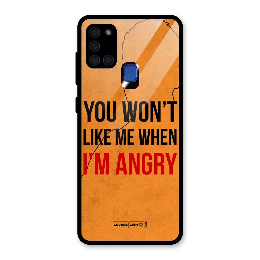When I M Angry Glass Back Case for Galaxy A21s