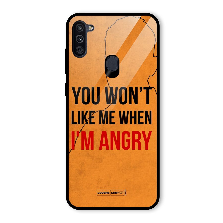 When I M Angry Glass Back Case for Galaxy M11