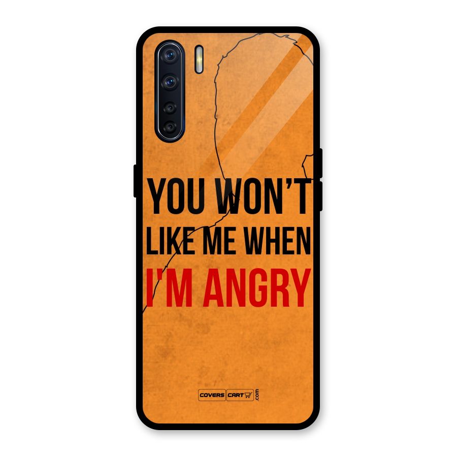 When I M Angry Glass Back Case for Oppo F15