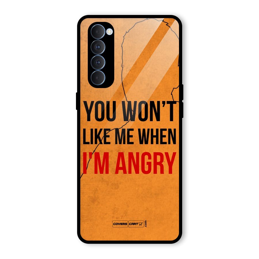 When I M Angry Glass Back Case for Oppo Reno4 Pro