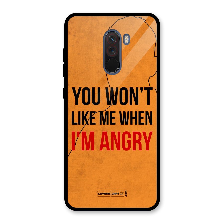 When I M Angry Glass Back Case for Poco F1